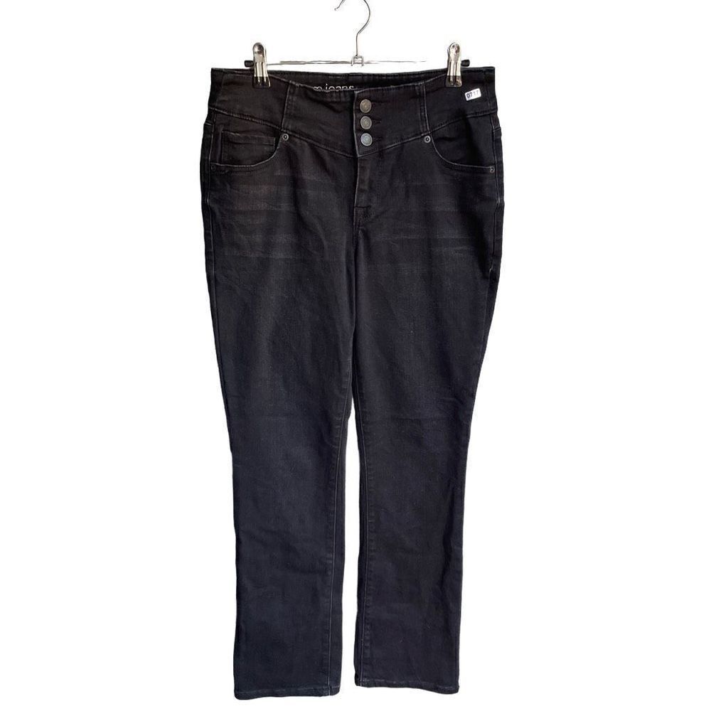 Maurices Straight Jeans 6S Women’s Black High-Rise Gently Used [#0717]